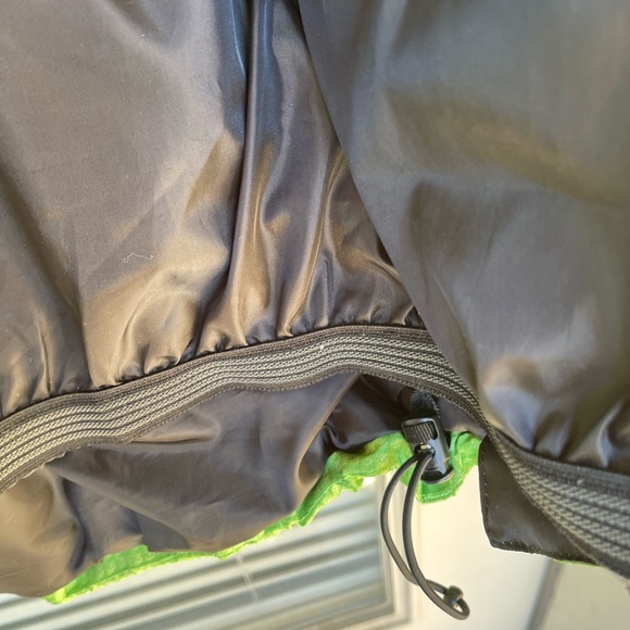 Iceberg men’s medium lime green snow winter jacket with detachable hood used y2k - Picture 8 of 14